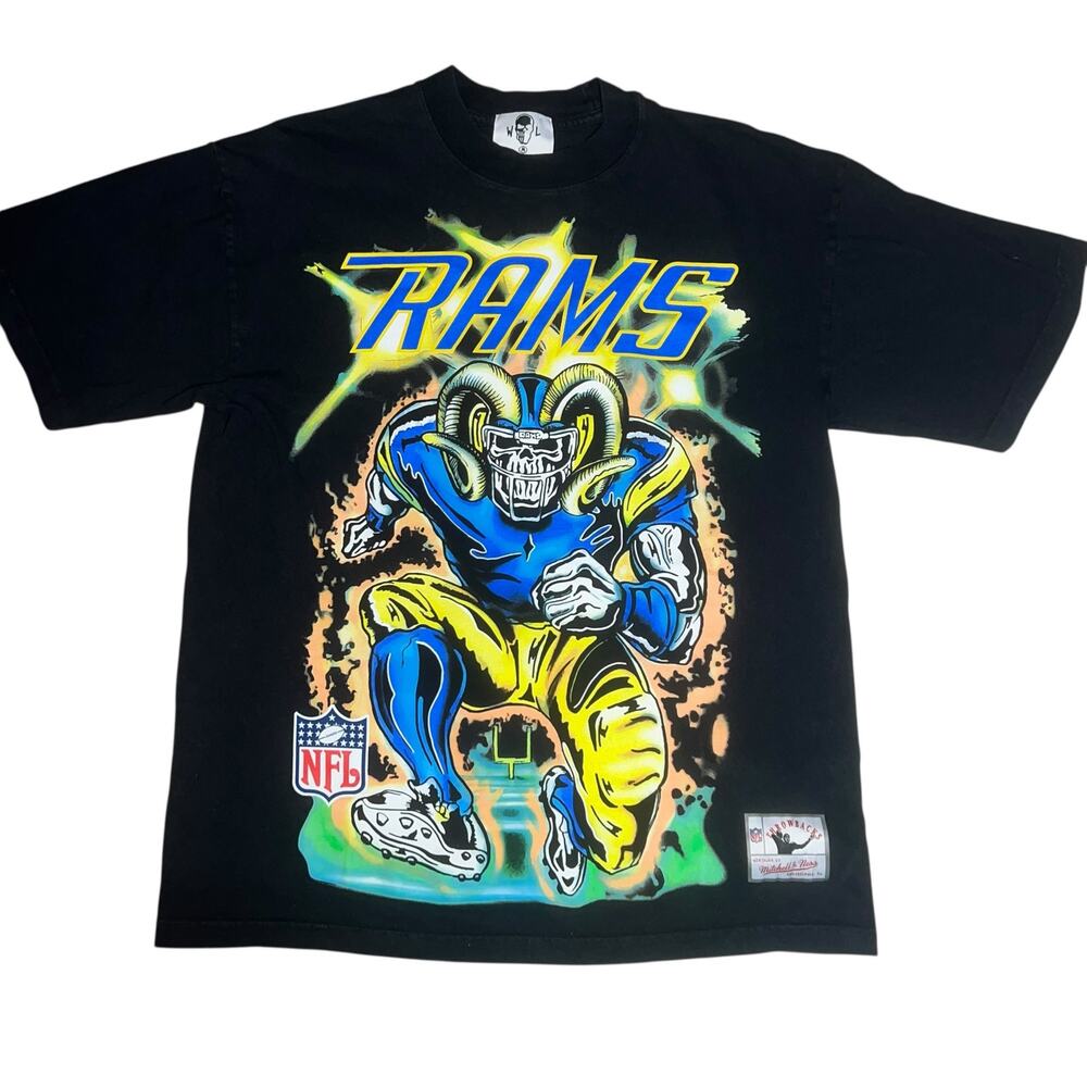 Warren Lotas x Mitchell & Ness x NFL Los Angeles Rams graphic T-shirt  medium